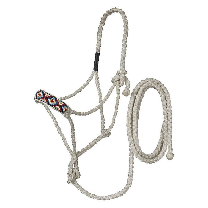 Tough1 Beaded Mule Halter w.Lead