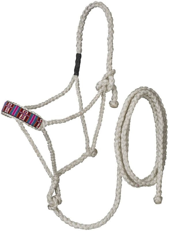 Tough1 Beaded Mule Halter w.Lead