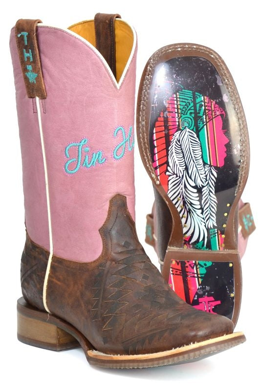 Tin Haul Ladies Azteca Square Toe Boots