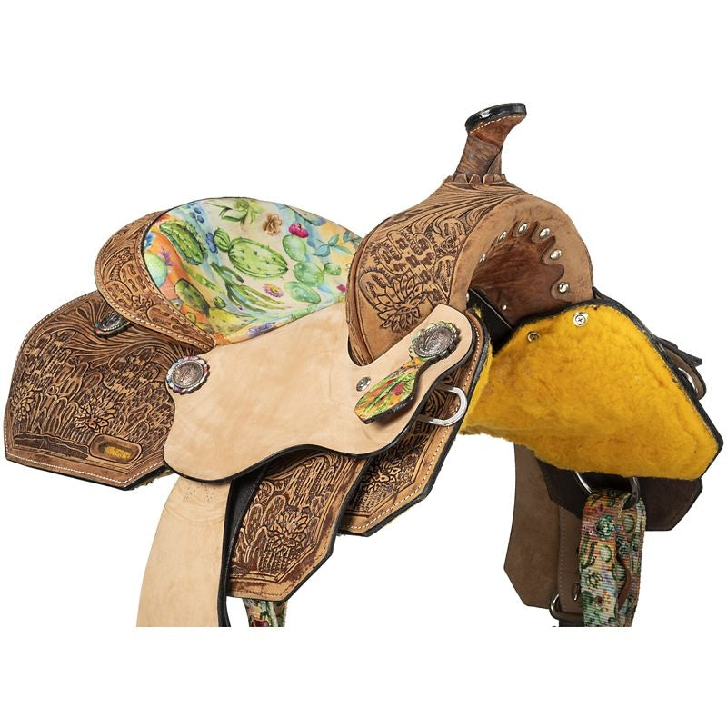 Silver Royal Youth Cactus Barrel Saddle