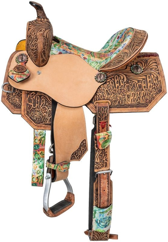 Silver Royal Youth Cactus Barrel Saddle