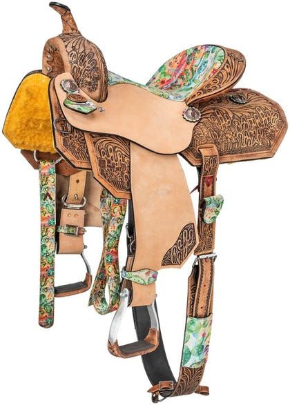 Silver Royal Youth Cactus Barrel Saddle
