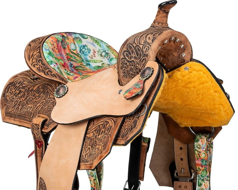 Silver Royal Youth Cactus Barrel Saddle