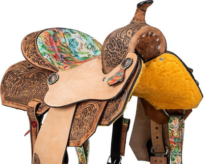 Silver Royal Youth Cactus Barrel Saddle
