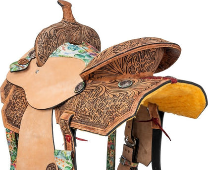Silver Royal Youth Cactus Barrel Saddle