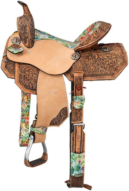 Silver Royal Youth Cactus Barrel Saddle