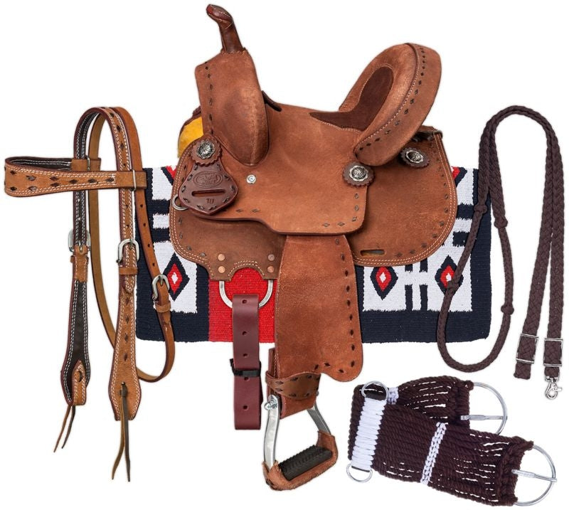 Royal King Branson Roughout Barrel Saddle Pkg