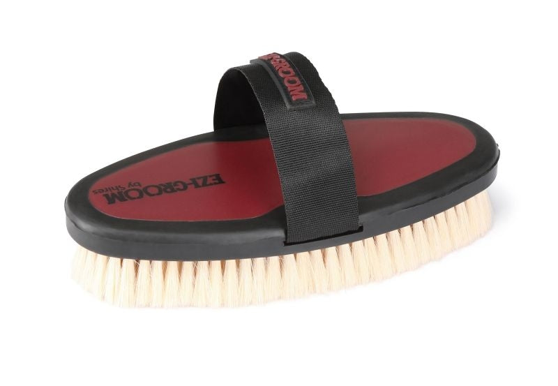 Ezi-Groom Grip Body Brush With Goat Hair