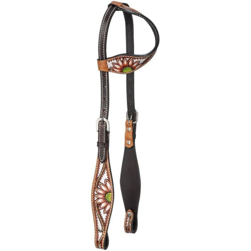 Silver Royal Coral Flower Ear Headstall