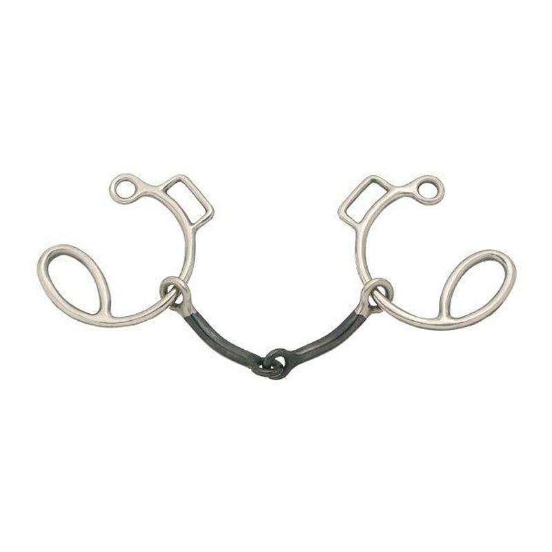 Tough1 Six Cheek Sweet Iron Snaffle Bit 5.5in