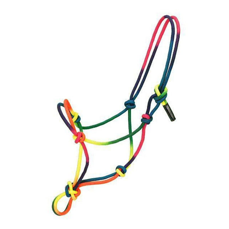 Tough1 Multi-Colored Rope Halter Horse
