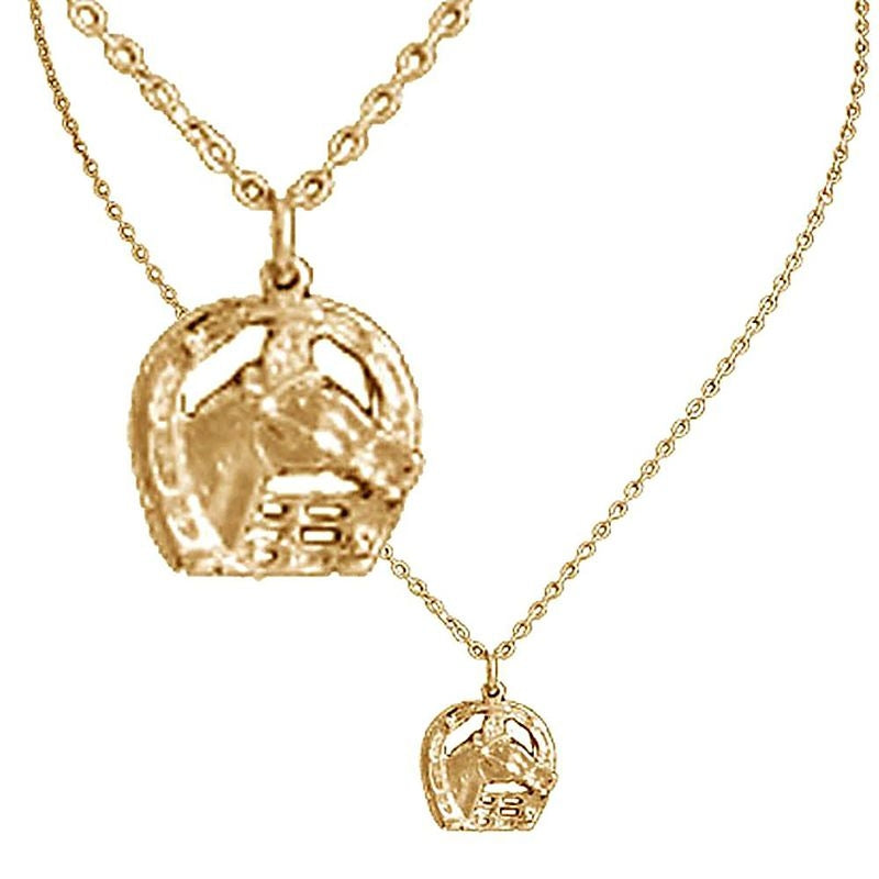 Exselle Horse Head in Horseshoe Pendant