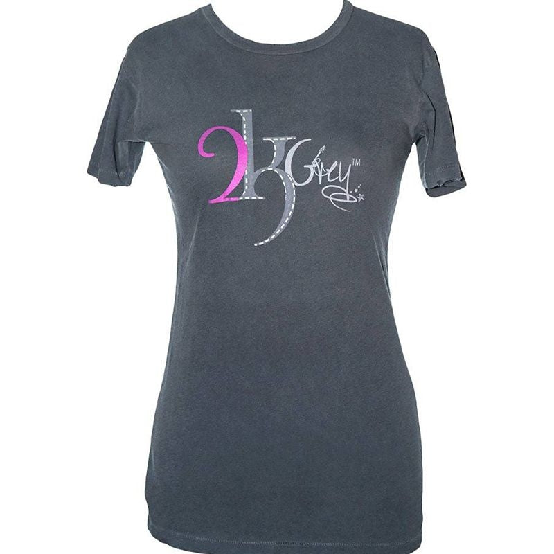 2kGrey Ladies Grey Logo Tee Shirt
