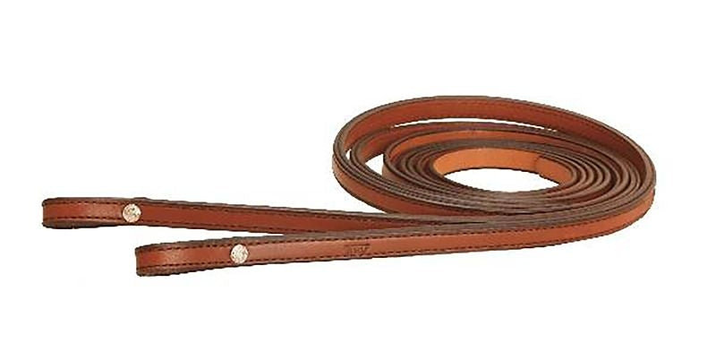 Partial Double/Stitch Bridle Leather Rein 5/8x7 Bk