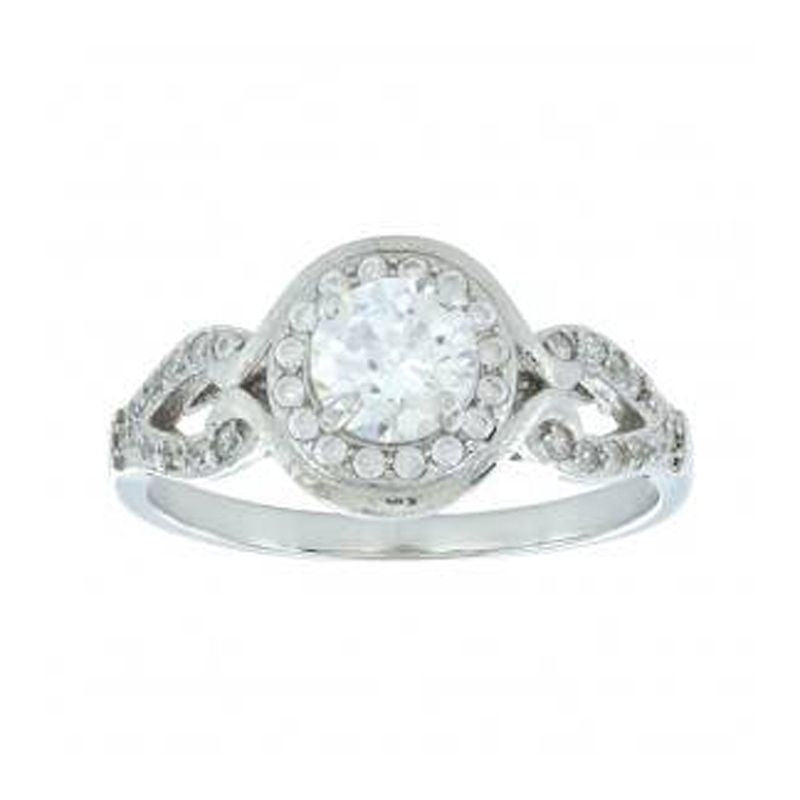Montana Silversmiths Bella Nova Ring 6 Bk/Wh