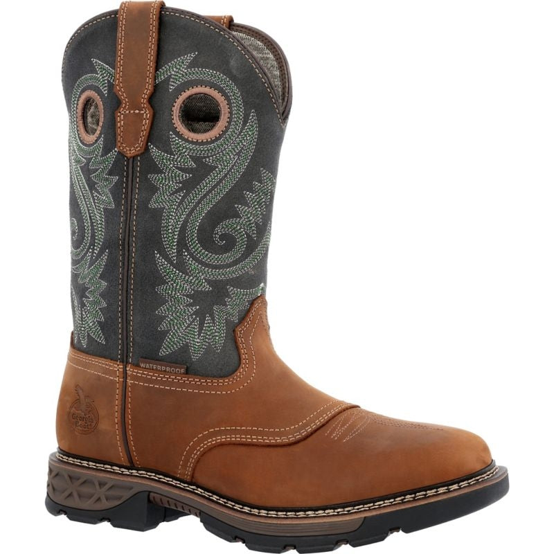 Georgia Boot Mens Sq Toe Pull On Boot