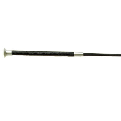 EquiStar PVC Leather Grip Dressage Whip 39 Black M