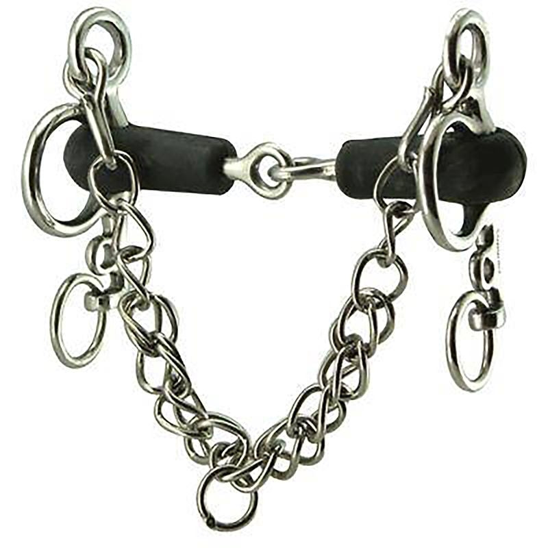 Coronet Jointed Rubber Mouth Pelham Bit
