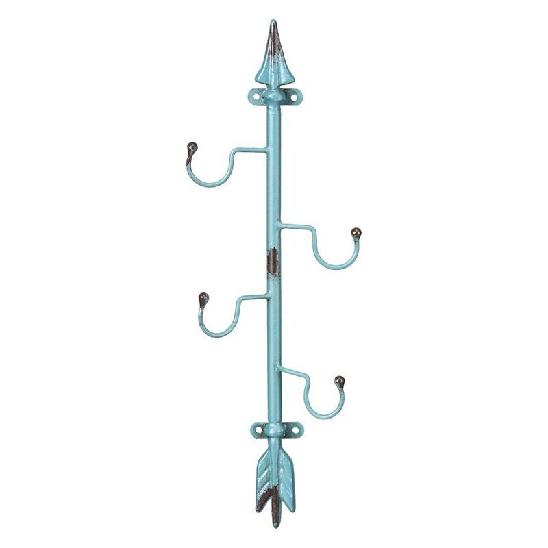 Gift Corral 4 Hook Arrow Turquoise