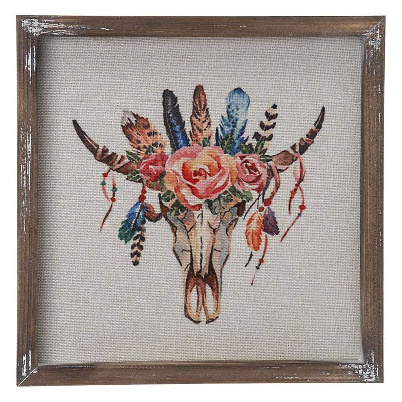 Gift Corral Floral Skull Wall Canvas