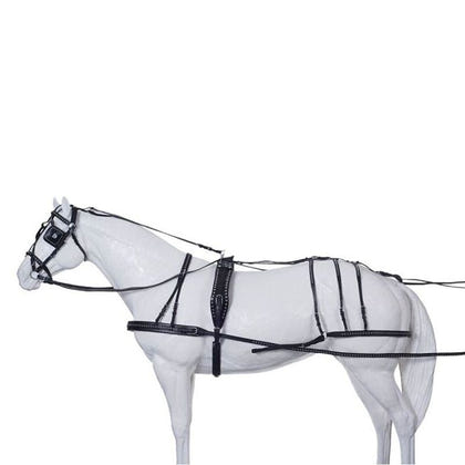 Tough1 Mini Spotted Leather Show Driving Harness