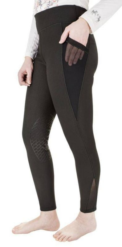 TuffRider Ribbed Tights 24 Black
