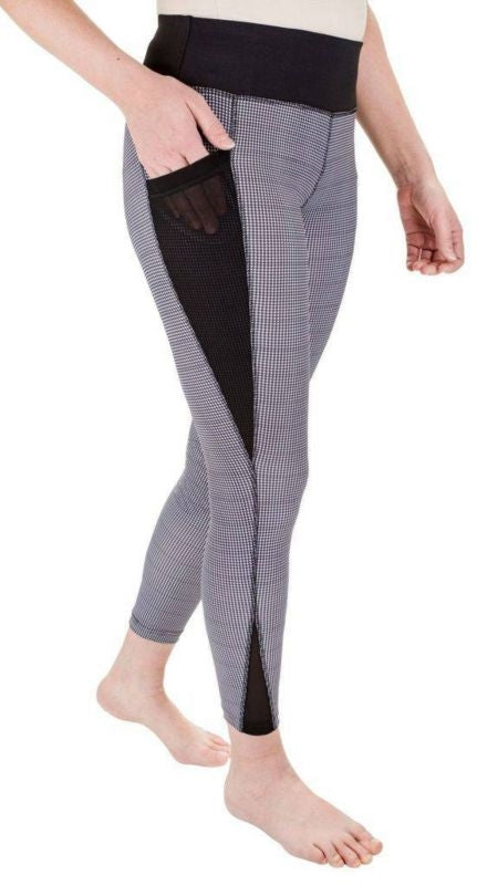 TuffRider Ladies Damask Tights L Black/White