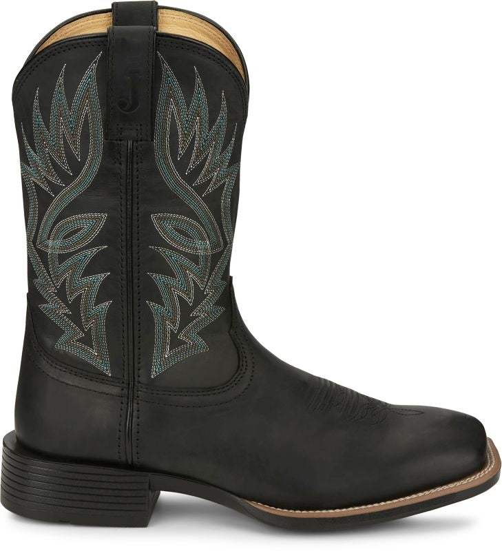 Justin Mens Zeke Sq Toe Boots