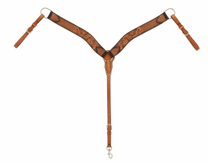 Weaver Floral Tooled Breast Collar