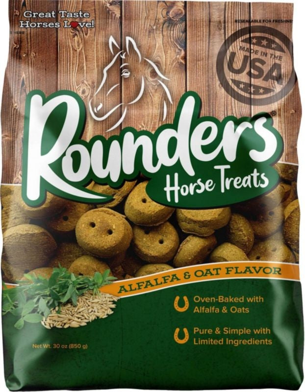 Rounders Horse Treats Alfalfa/Oat 30 Oz