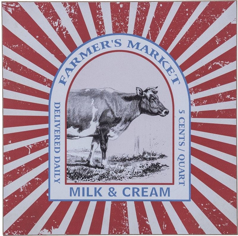 Wall Decor Farmers Market Cow