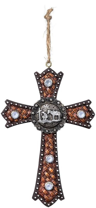 Orn Cross Praying Cowboy