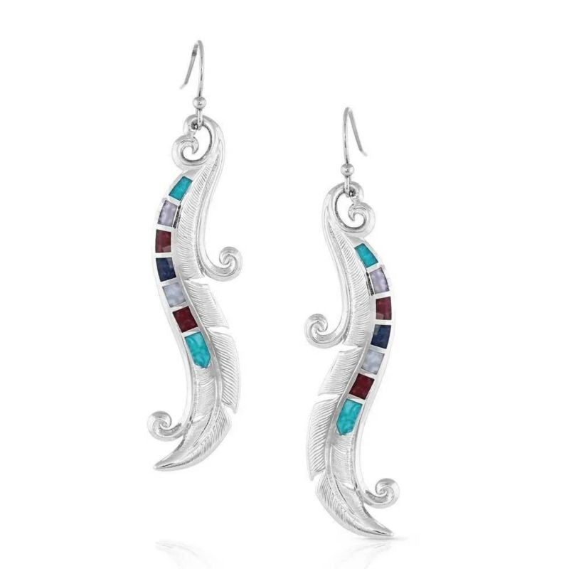 Montana Silversmiths Dreamweaver Feather Earrings