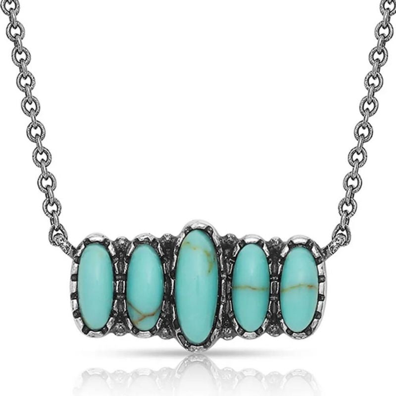 Montana Silversmiths Turquoise Quint Bar Necklace