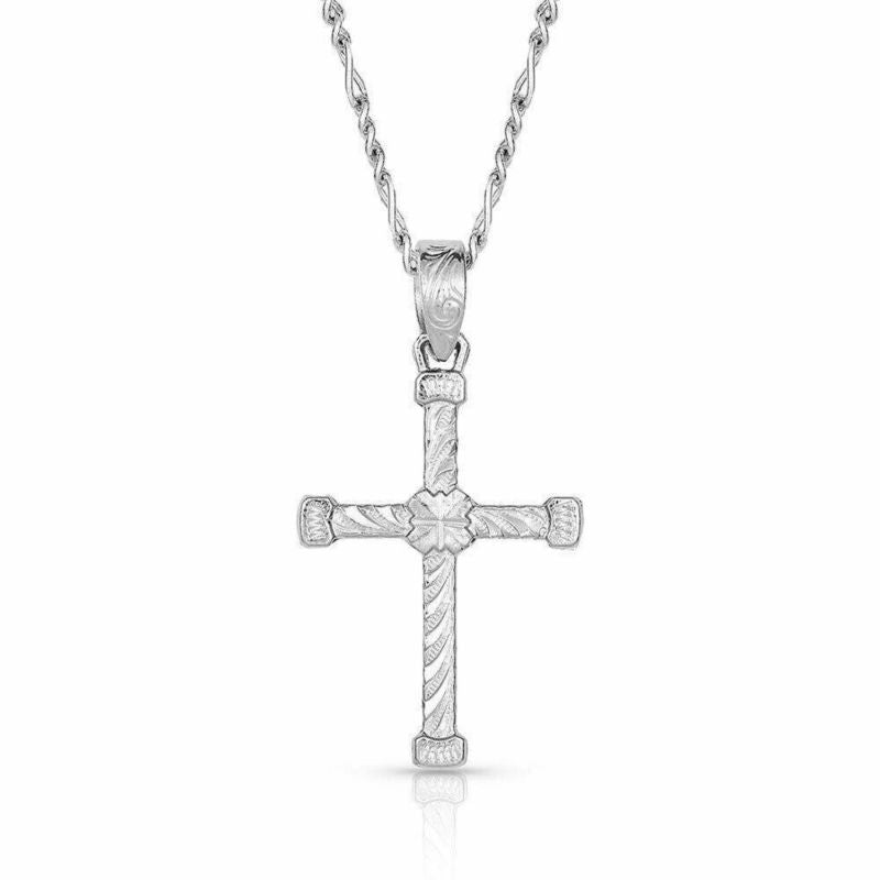 Montana Silversmiths Ornate Curled Cross Necklace