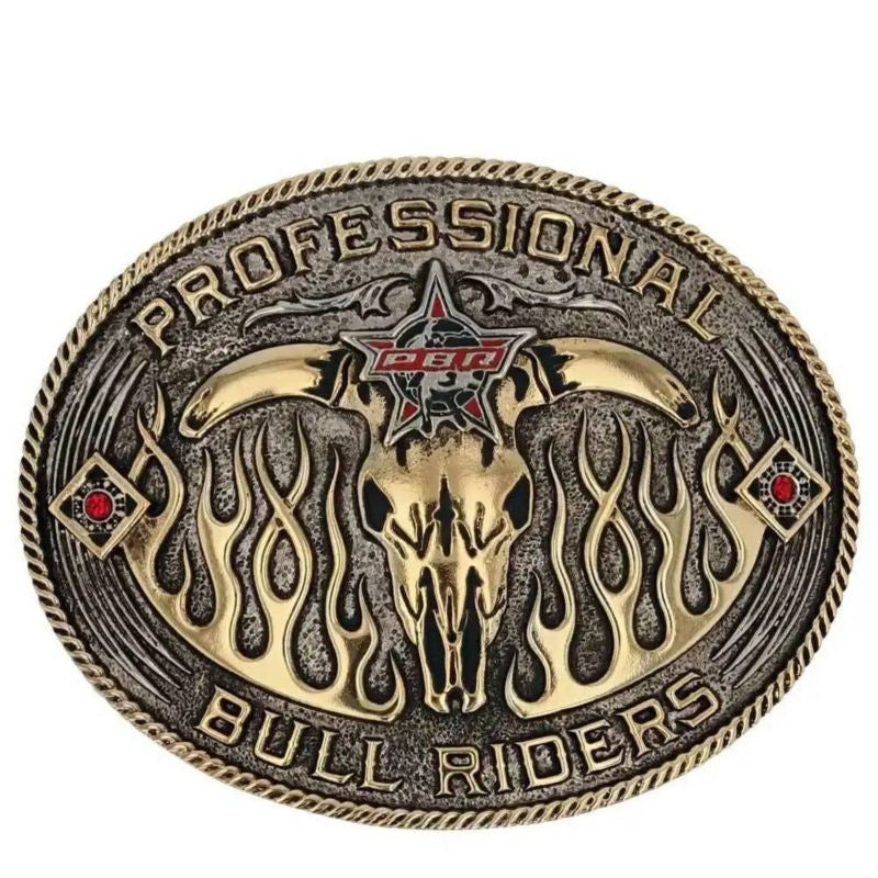 Montana Silversmiths Pbr Open Flames Belt Buckle