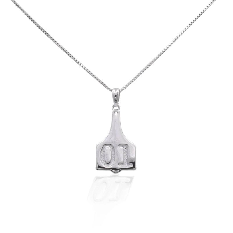 Kelly Herd Small Ear Tag Pendant Sterling Silver