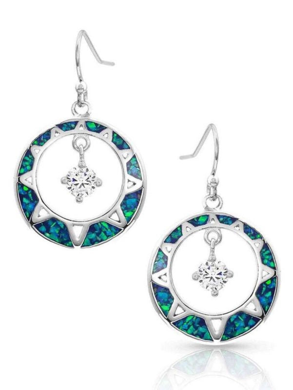 Montana Silversmiths Aztec Opal Sun Earrings