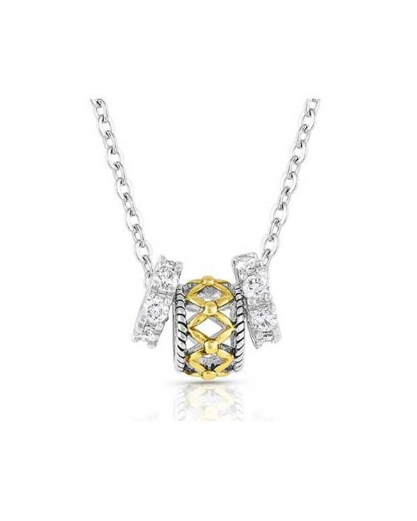 Montana Silversmiths Gold Woven Ring Necklace
