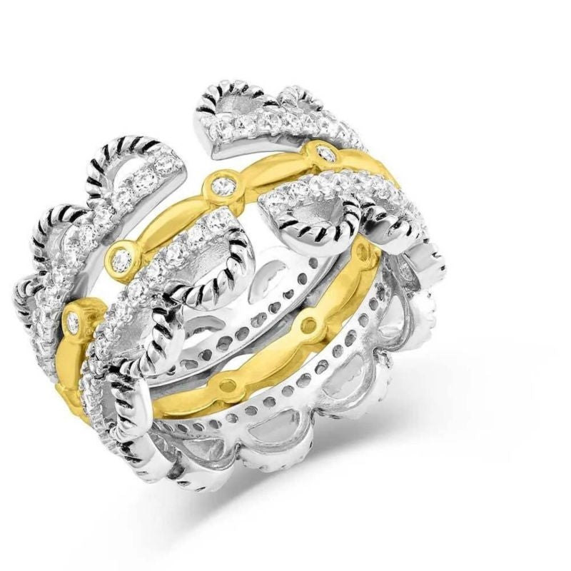 Montana Silversmiths Western Lace Stacked Ring