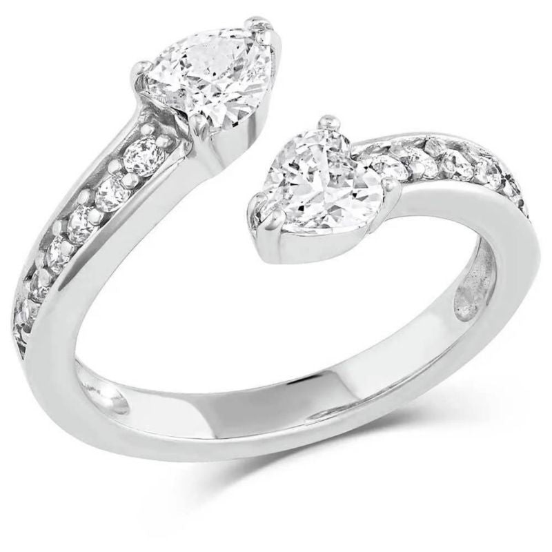 Montana Silversmiths Spooning Hearts Ring