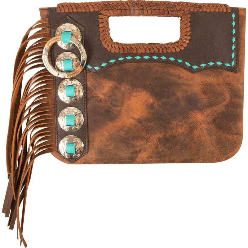 Cashel Handbag Mini Purse With Conchos Turquoise