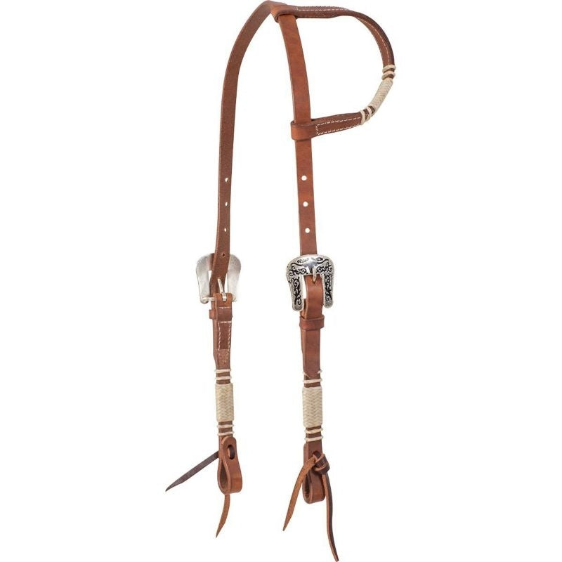 Cashel Slip Ear Headstall With Braided Rawhide
