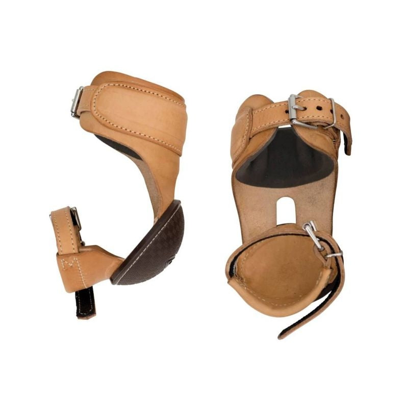 Cowboy Tack Skid Boots With Buckle Tan Sold As Pair