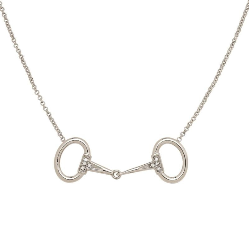 Awst Intftl Rhodium Horse Snaffle Bit Necklace