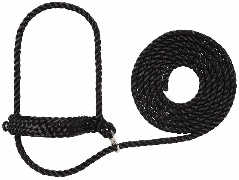 Flat Braid Cattle Halter Black