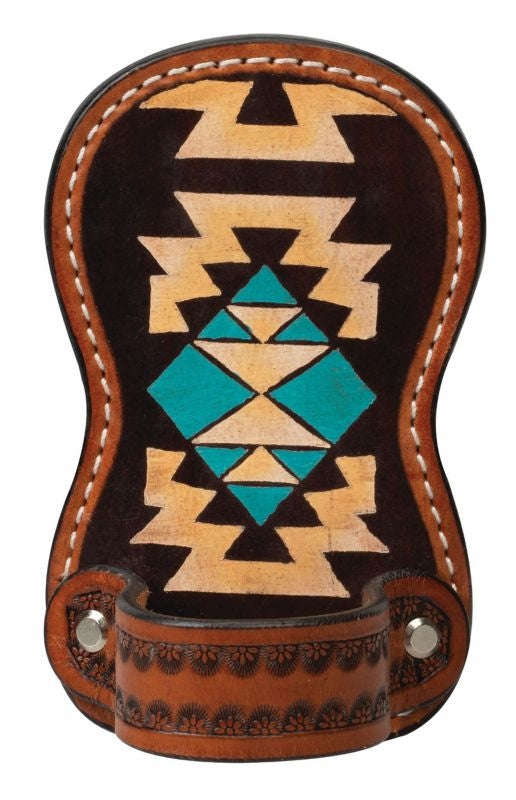 Show Comb Holder Turq Aztec