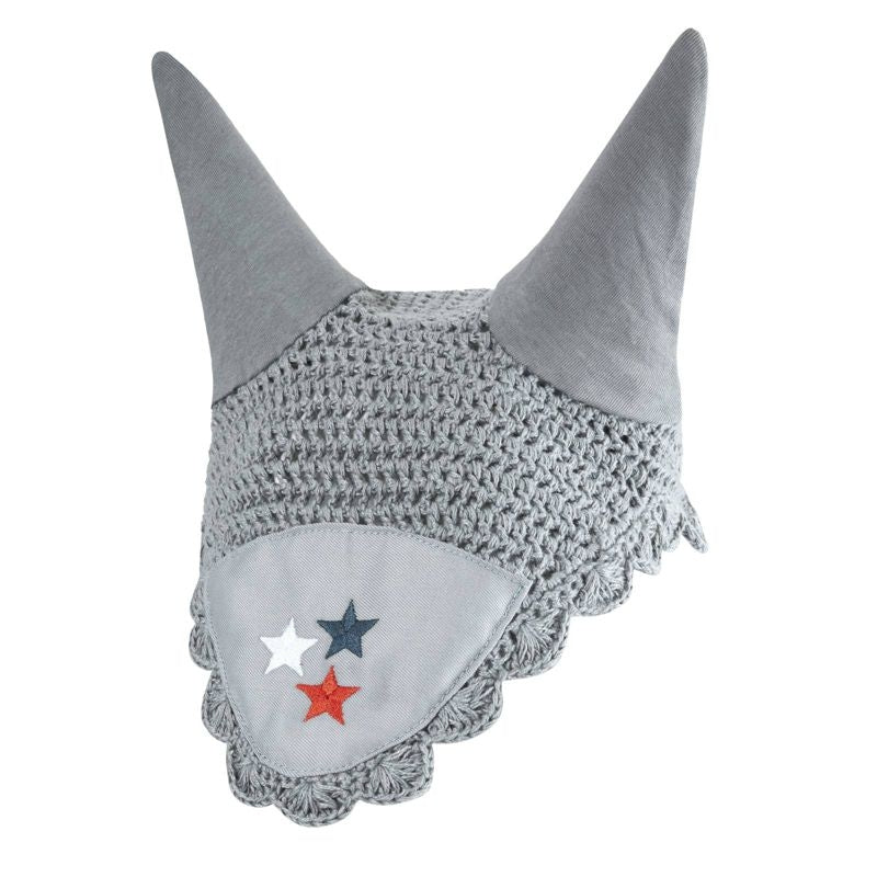 Horze Alex Pony Ear Net Alloy Grey Pony