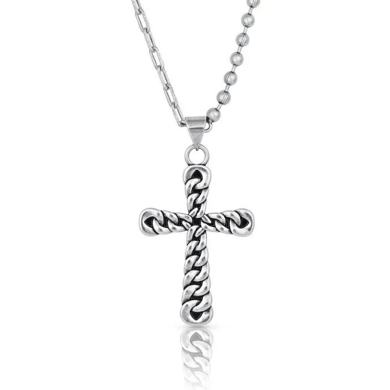 Montana Silversmiths Strongly Link Cross Necklace