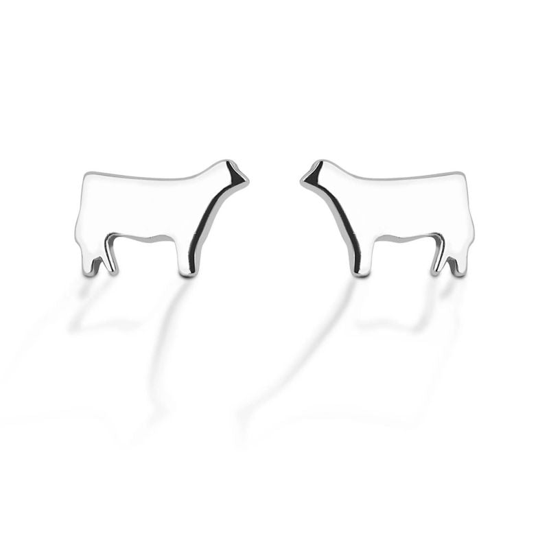 Kelly Herd Heifer Silhouette Earrings Silver